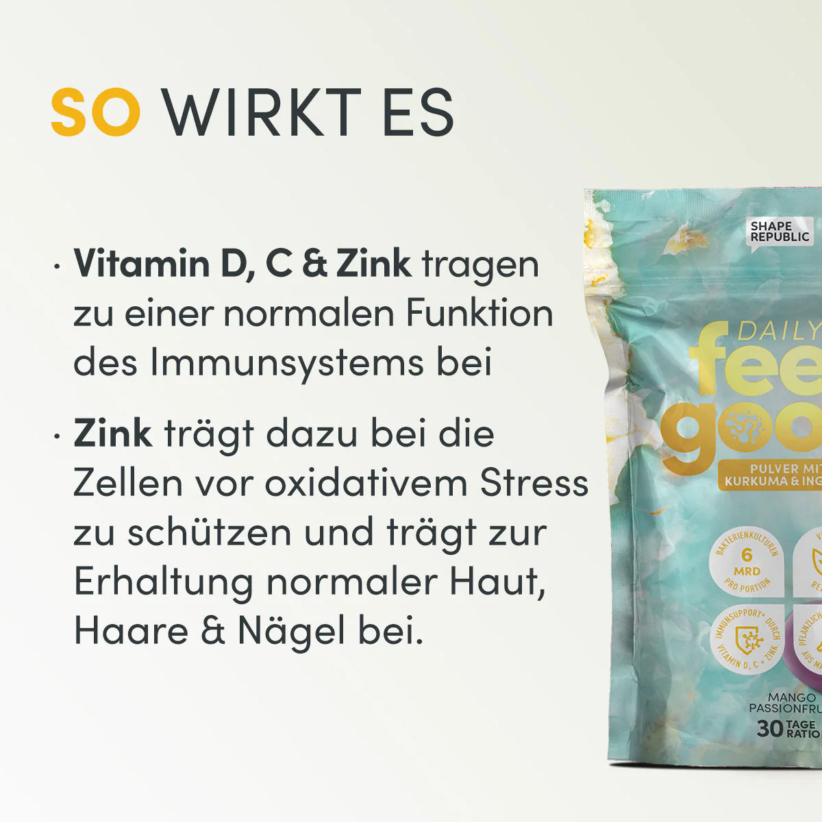 Daily Feelgood 180g | Mango & Passionfruit | Shape Republic - Image 5