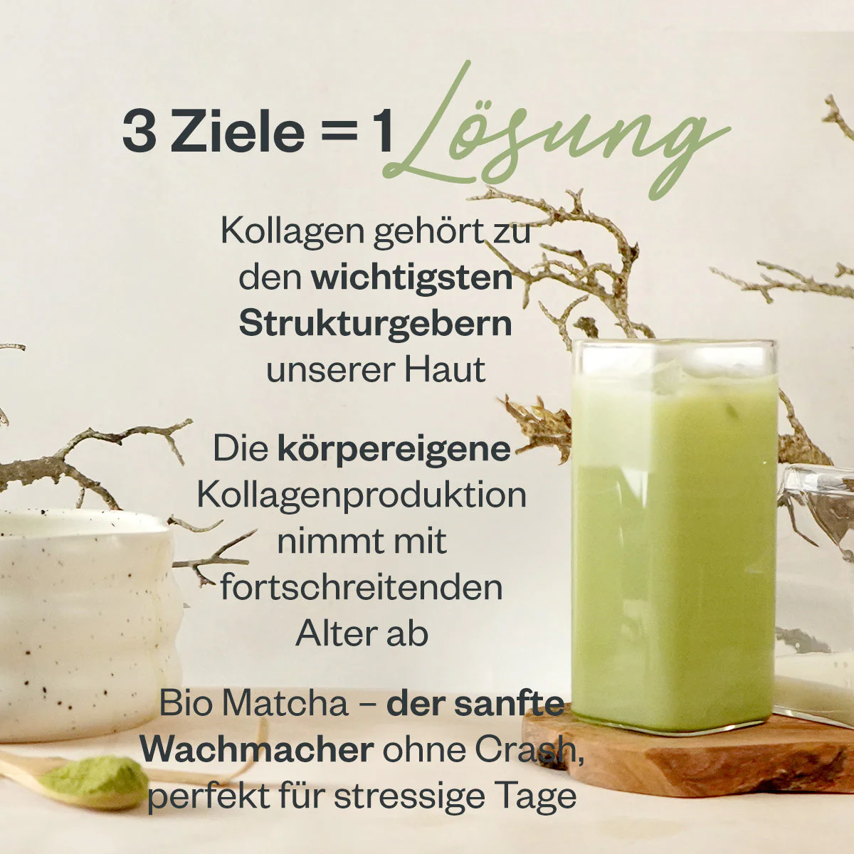 Shape & Glow 450 g | Kollagenpulver MATCHA - Image 3