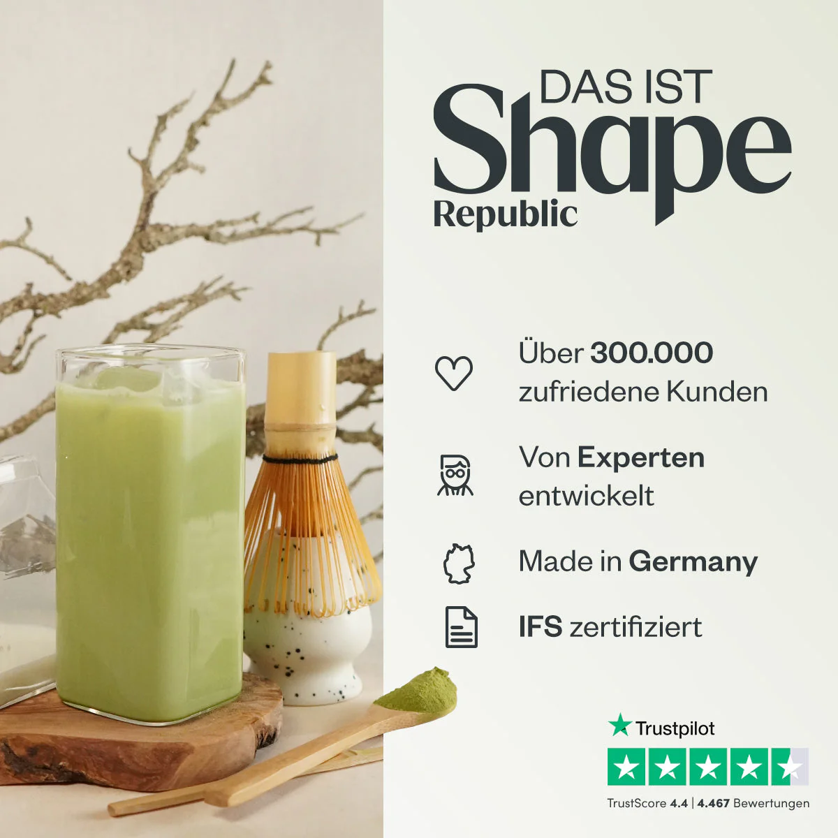 Shape & Glow 450 g | Kollagenpulver MATCHA - Image 7